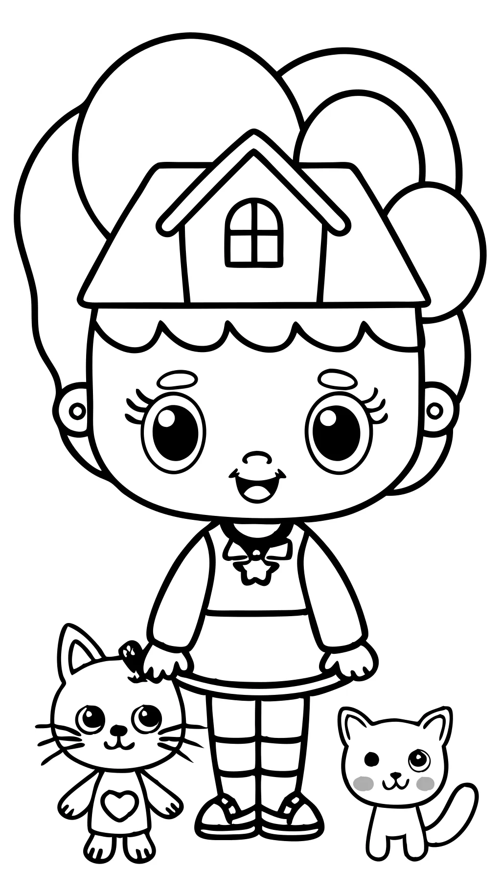 Páginas para colorear de Gabby’s Dollhouse imprimibles